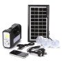 Ηλιακό πακέτο κιτ φωτισμού panel + Power Bank μπαταρία με θύρα USB + 3 λάμπες LED + Φακός