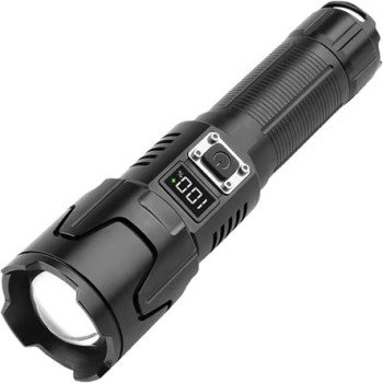 Κυνηγετικός φακός Αλουμινίου με ΖOOM 1000 Lumens με επαναφορτιζόμενη μπαταρία + 1 βαθμίδα μέγιστης φωτεινότητας