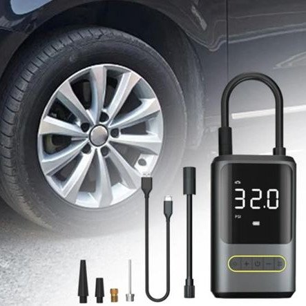 Κομπρεσέρ Αυτοκινήτου 150PSI Μπαταρίας 4000mAh με Ψηφιακή Οθόνη LCD 12V - Επαναφορτιζόμενο - Φορητό