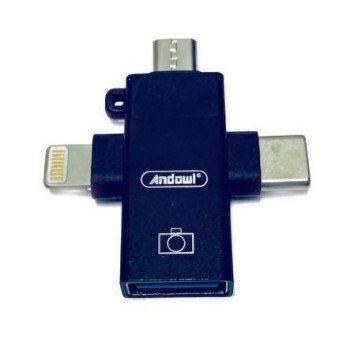 OTG αντάπτορας θηλυκό USB σε αρσενικό micro usb-type C-lightning