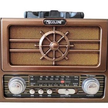 Ραδιόφωνο επαναφορτιζόμενο ρετρό με υποδοχή USB/microSD & Bluetooth