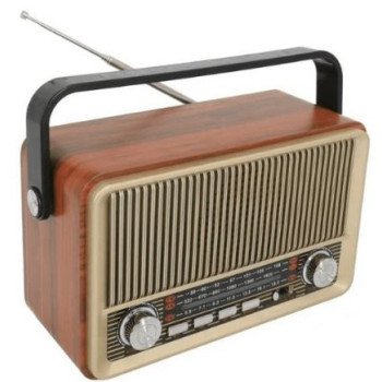 Ραδιόφωνο επαναφορτιζόμενο ρετρό με υποδοχή USB/microSD & Bluetooth/Mp3 Player