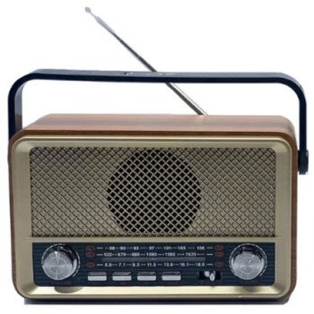 Ραδιόφωνο επαναφορτιζόμενο ρετρό με υποδοχή USB/microSD & Bluetooth/Mp3 Player