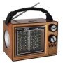 Ραδιόφωνο επαναφορτιζόμενο ρετρό με φακό και υποδοχή USB/microSD & Bluetooth/Mp3 Player