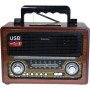 Ραδιόφωνο επαναφορτιζόμενο ρετρό με υποδοχή USB/microSD & Bluetooth/Mp3 Player
