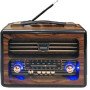 Ραδιόφωνο επαναφορτιζόμενο ρετρό με υποδοχή USB/microSD & Bluetooth/Mp3 Player