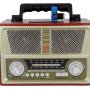 Ραδιόφωνο επαναφορτιζόμενο ρετρό με υποδοχή USB/microSD & Bluetooth/Mp3 Player