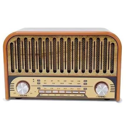 Ραδιόφωνο επαναφορτιζόμενο ρετρό με υποδοχή USB/microSD & Bluetooth/Mp3 Player
