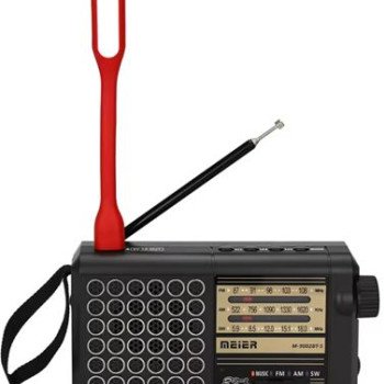 Ραδιόφωνο ηλιακό με φακό επαναφορτιζόμενο ρετρό με υποδοχή USB/microSD & Bluetooth/Mp3 Player