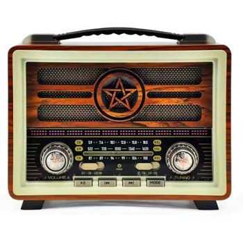 Ραδιόφωνο επαναφορτιζόμενο ρετρό με υποδοχή USB/microSD & Bluetooth/Mp3 Player