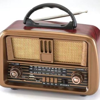 Ραδιόφωνο επαναφορτιζόμενο ρετρό με υποδοχή USB/microSD & Bluetooth/Mp3 Player