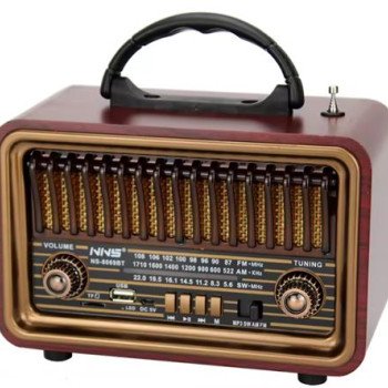 Ραδιόφωνο επαναφορτιζόμενο ρετρό με υποδοχή USB/microSD & Bluetooth/Mp3 Player