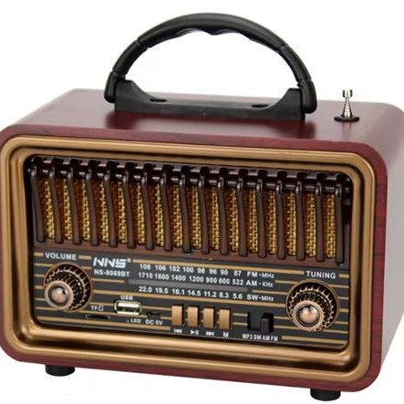 Ραδιόφωνο επαναφορτιζόμενο ρετρό με υποδοχή USB/microSD & Bluetooth/Mp3 Player