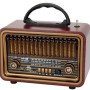 Ραδιόφωνο επαναφορτιζόμενο ρετρό με υποδοχή USB/microSD & Bluetooth/Mp3 Player