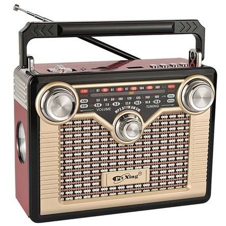 Ραδιόφωνο επαναφορτιζόμενο ρετρό με υποδοχή USB/microSD & Bluetooth/Mp3 Player