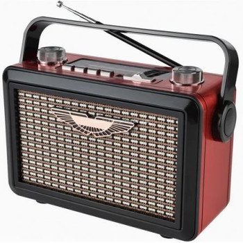 Ραδιόφωνο επαναφορτιζόμενο ρετρό με υποδοχή USB/microSD & Bluetooth/Mp3 Player