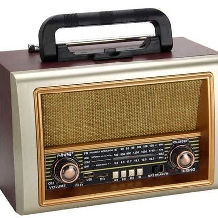 Ραδιόφωνο επαναφορτιζόμενο ρετρό με υποδοχή USB/microSD & Bluetooth