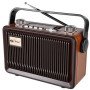 Ραδιόφωνο επαναφορτιζόμενο ρετρό με υποδοχή USB/microSD & Bluetooth/Mp3 Player