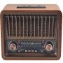 Ραδιόφωνο επαναφορτιζόμενο ρετρό με υποδοχή USB/microSD & Bluetooth/Mp3 Player