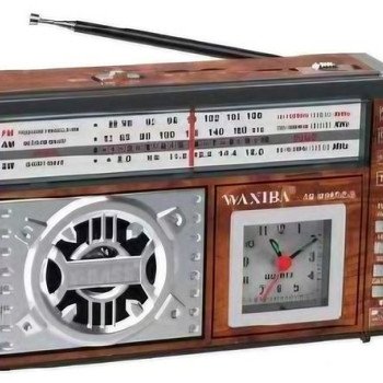 Ραδιόφωνο ρετρό με αναλογικό ρολόι και φακό επαναφορτιζόμενο με υποδοχή USB/SD-Mp3 Player