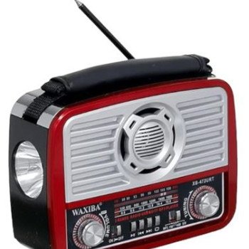 Ραδιόφωνο επαναφορτιζόμενο ρετρό με φακό και υποδοχή USB/microSD & Bluetooth/Mp3 Player