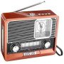 Ραδιόφωνο ρετρό με αναλογικό ρολόι και φακό επαναφορτιζόμενο με υποδοχή USB/SD-Mp3 Player