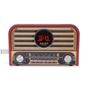 Ραδιόφωνο επαναφορτιζόμενο ρετρό με υποδοχή USB/microSD & Bluetooth/Mp3 Player