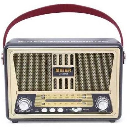 Ραδιόφωνο επαναφορτιζόμενο ρετρό με υποδοχή USB/microSD & Bluetooth/Mp3 Player