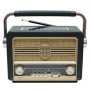 Ραδιόφωνο με ηλιακό πάνελ και φακό επαναφορτιζόμενο ρετρό με υποδοχή USB/microSD & Bluetooth/Mp3 Player