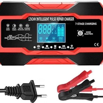 Φορτιστής μπαταρίας αυτοκινήτου με Λειτουργία Επιδιόρθωσης "REPAIR" - Οθόνη LCD με την Υγεία της Μπαταρίας