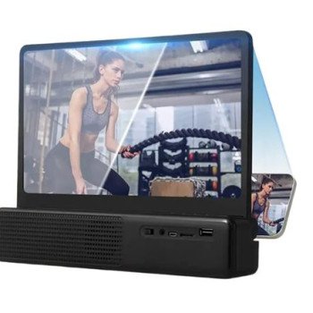 Μεγενθυντική οθόνη 12'' για κινητά με ενσωματωμένα ηχεία Bluetooth