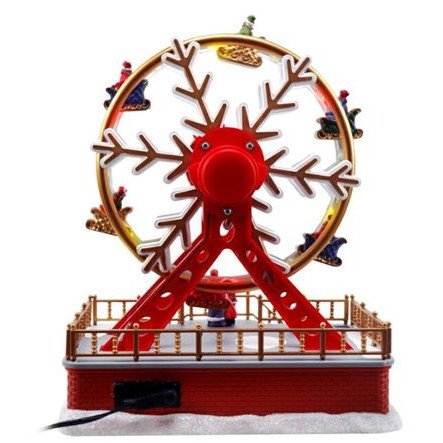 Χριστουγεννιάτικο Διακοσμητικό “Ρόδα Λουνα Παρκ” με Φωτισμό και Φιγούρες