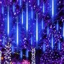Διακοσμητική LED βροχή 8 τεμάχια x 50cm σε Μπλέ Χρώμα