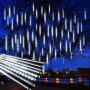 Διακοσμητική LED βροχή 8 τεμάχια x 50cm σε Λευκό Ψυχρό Χρώμα