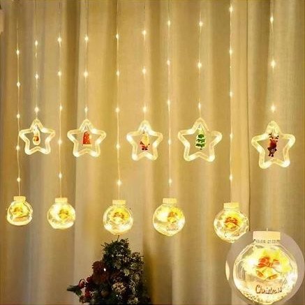 Φωτεινά Λαμπάκια LED 3m Ζεστό Θερμό σε Σειρά - Κουρτίνα