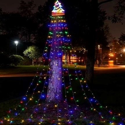 Πολύχρωμα φωτάκια καταρράκτης σε σχήμα δέντρου 3m LED RGB