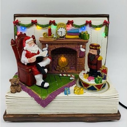 Επιτραπέζιο Χριστουγεννιάτικο Διακοσμητικό σε μορφή Βιβλίου με Φωτισμό & Μουσική