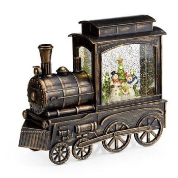 Ρετρό Επιτραπέζιο Χριστουγεννιάτικο Τρενάκι με Φωτισμό