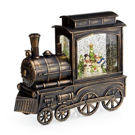 Ρετρό Επιτραπέζιο Χριστουγεννιάτικο Τρενάκι με Φωτισμό