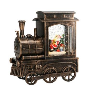 Ρετρό Επιτραπέζιο Χριστουγεννιάτικο Τρενάκι με Φωτισμό