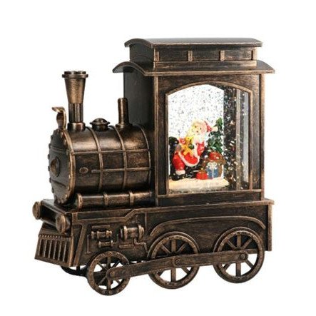 Ρετρό Επιτραπέζιο Χριστουγεννιάτικο Τρενάκι με Φωτισμό