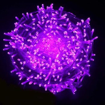 200 LED  Χριστουγεννιάτικα λαμπάκια 18m μώβ με διάφανο καλώδιο