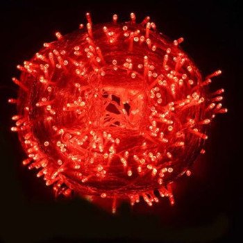 200 LED  Χριστουγεννιάτικα λαμπάκια 18m κόκκινο με διάφανο καλώδιο