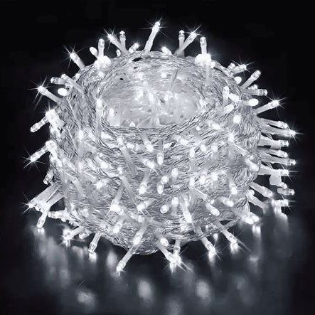 200 LED  Χριστουγεννιάτικα λαμπάκια 18m λευκό ψυχρό με διάφανο καλώδιο