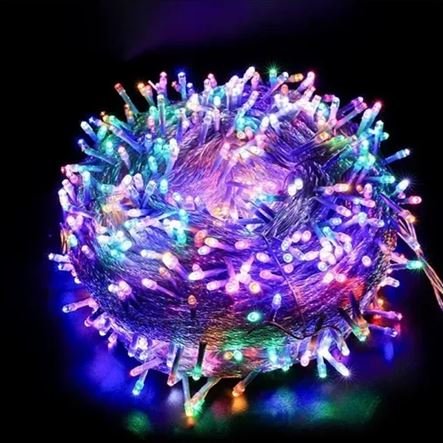 300 LED  Χριστουγεννιάτικα λαμπάκια 28m πολύχρωμα με διάφανο καλώδιο