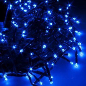 100 LED  Χριστουγεννιάτικα λαμπάκια 10m μπλε με πράσσινο καλώδιο