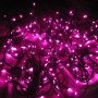100 LED  Χριστουγεννιάτικα λαμπάκια 10m ροζ με πράσσινο καλώδιο
