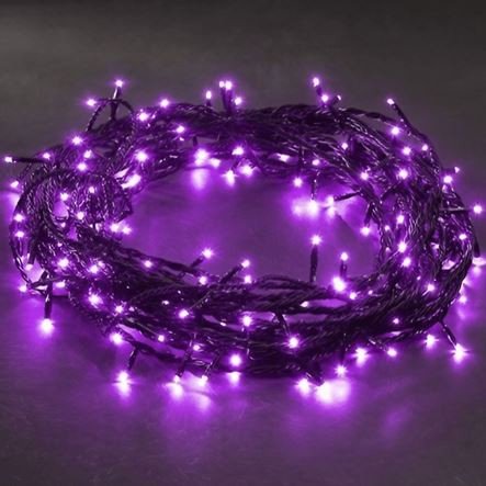 100 LED  Χριστουγεννιάτικα λαμπάκια 10m μώβ με πράσσινο καλώδιο