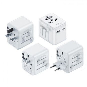 Διεθνής αντάπτορας ταξιδίου 12 watt κατάλληλος για πολλές χώρες με USB/Type C θύρες