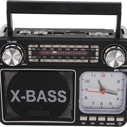 Ραδιόφωνο επαναφορτιζόμενο ρετρό με φακό και υποδοχή USB/microSD & Bluetooth/Mp3 Player